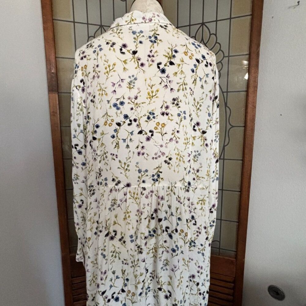 J. Jill Plus Size Flow Hem Floral Button Tunic Shirt Blouse Top Size 2X - Picture 5 of 16